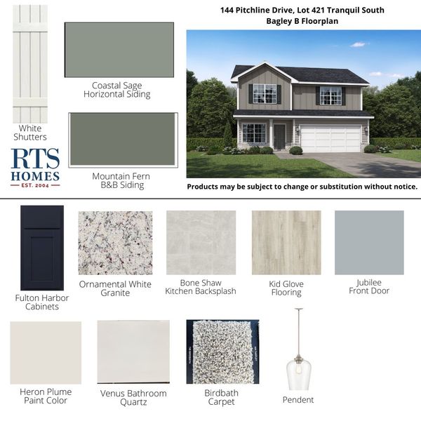 2D floor plan layout of this home in Tranquil South, Hinesville, GA (Image 3).