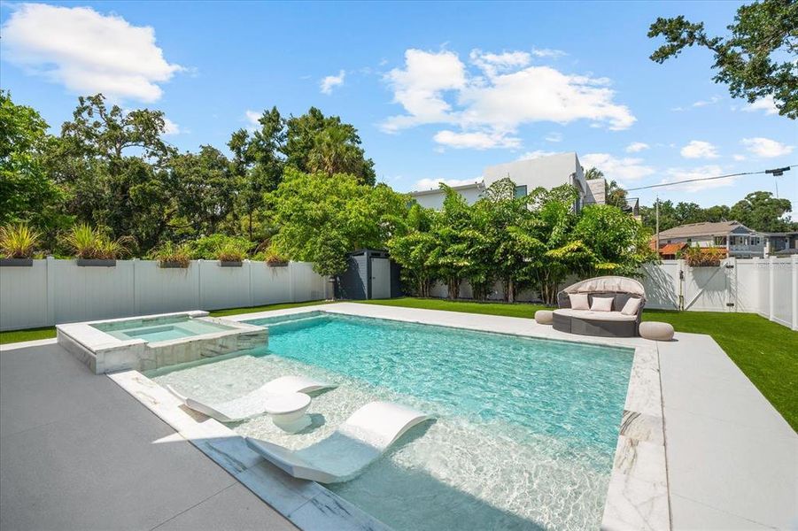 Exterior details and patio area of a home in , Tampa (Image 38).