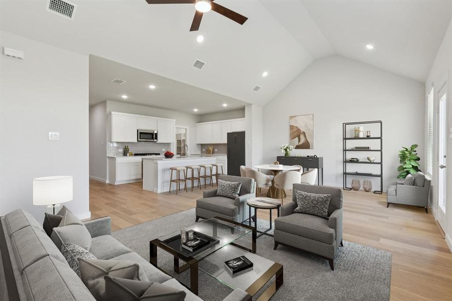 Open Floor Plan in the Masters home plan by Trophy Signature Homes – REPRESENTATIVE PHOTO Open Floor Plan in the Masters home plan by Trophy Signature Homes – REPRESENTATIVE PHOTO