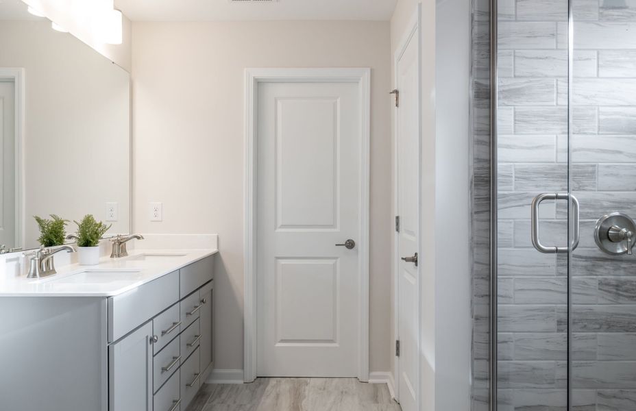 Furnished interior view inside a new home in Stewarts Landing, Charlotte (Image 14).