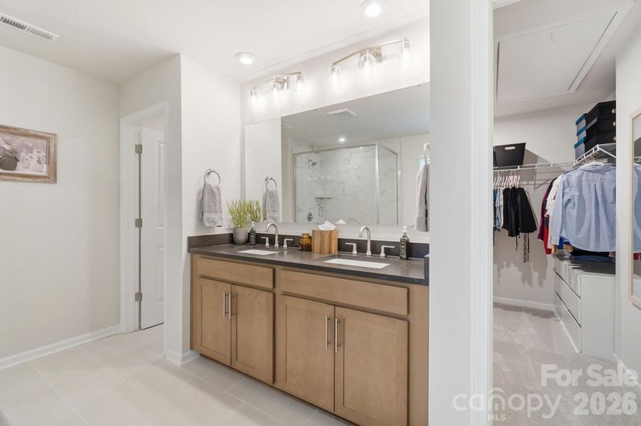A sneak peek into the fabulous walk in closet!