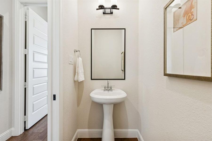 Second half bath located off living area Second half bath located off living area