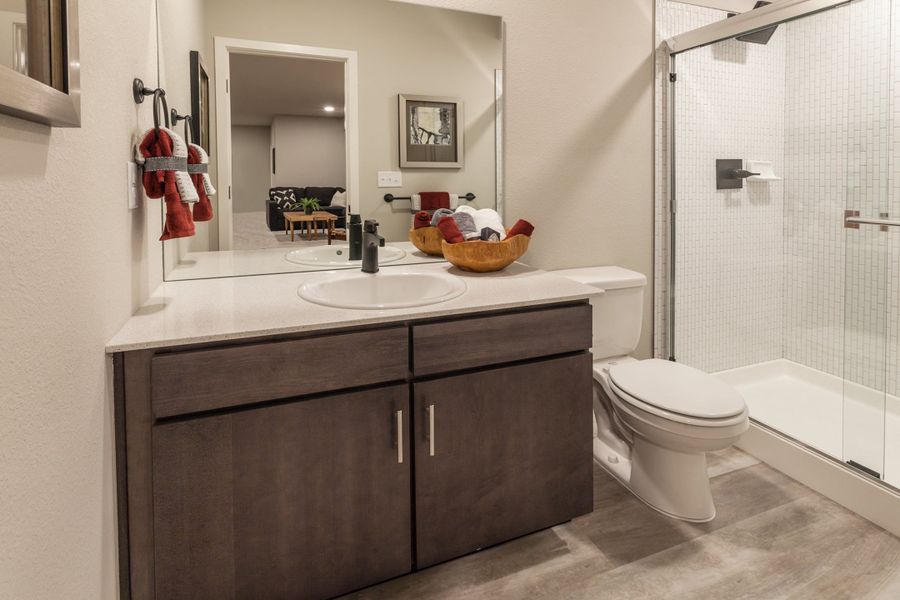 Representative furnished interior of a home built from the Galileo by Hartford Homes in Trailside, Timnath (Image 46).