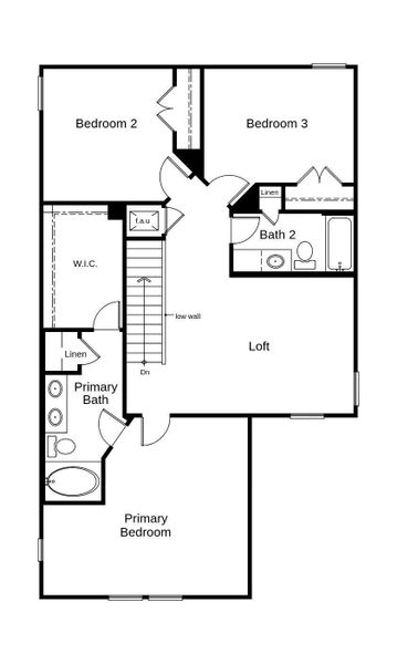 This floor plan features 3 bedrooms, 2 full baths, 1 half bath, and over 1,900 square feet of living space.