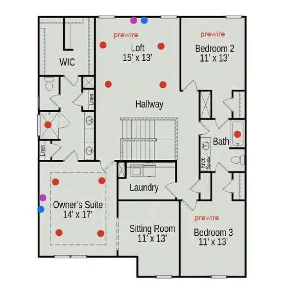 2D floor plan layout of this home in Stratford Station, Lebanon, TN (Image 4).