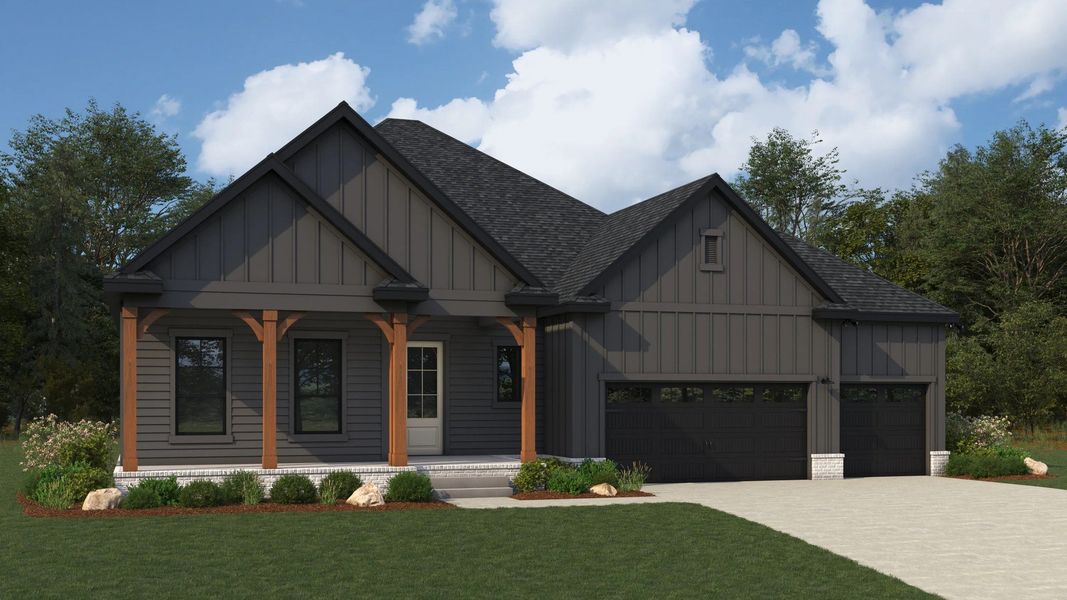 Representative exterior photo of a completed home built from the Burgess by Brightland Homes in Brush Creek, Fairview, TN (Image 29).