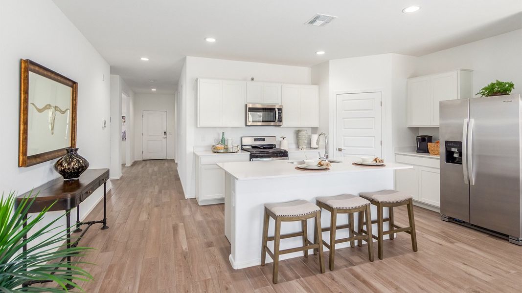 Representative furnished interior of a home built from the Cali by D.R. Horton in Barnett Village, Marana (Image 12). Representative furnished interior of a home built from the Cali by D.R. Horton in Barnett Village, Marana (Image 12).
