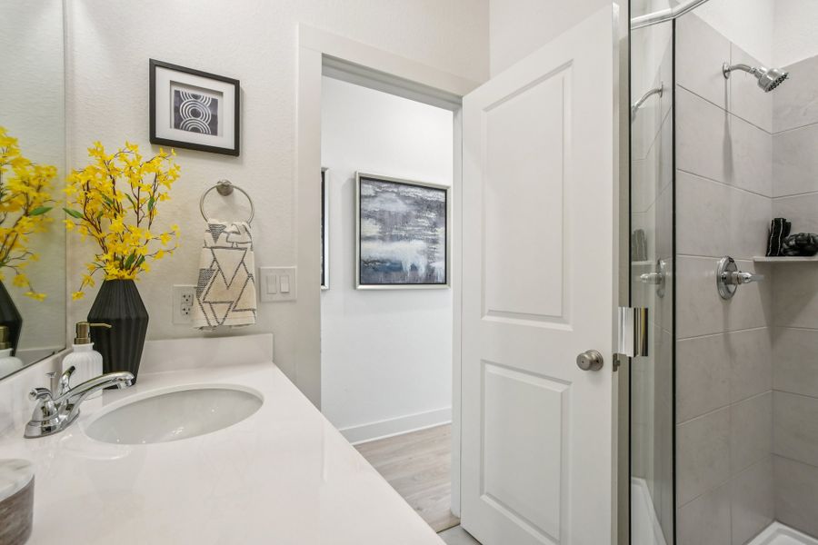 Furnished interior view inside a new home in Koenig Townhomes, Austin (Image 9).