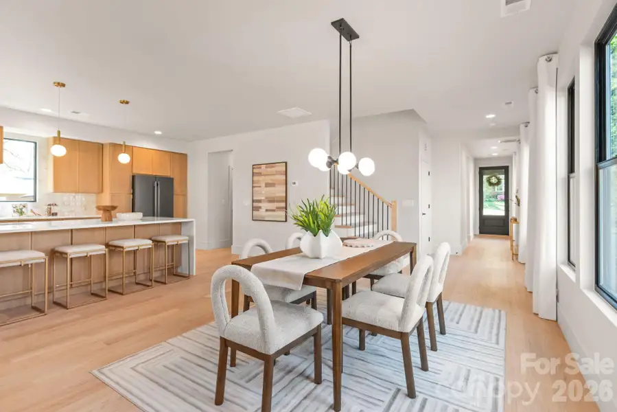 Furnished interior view inside a new home in , Charlotte (Image 10).