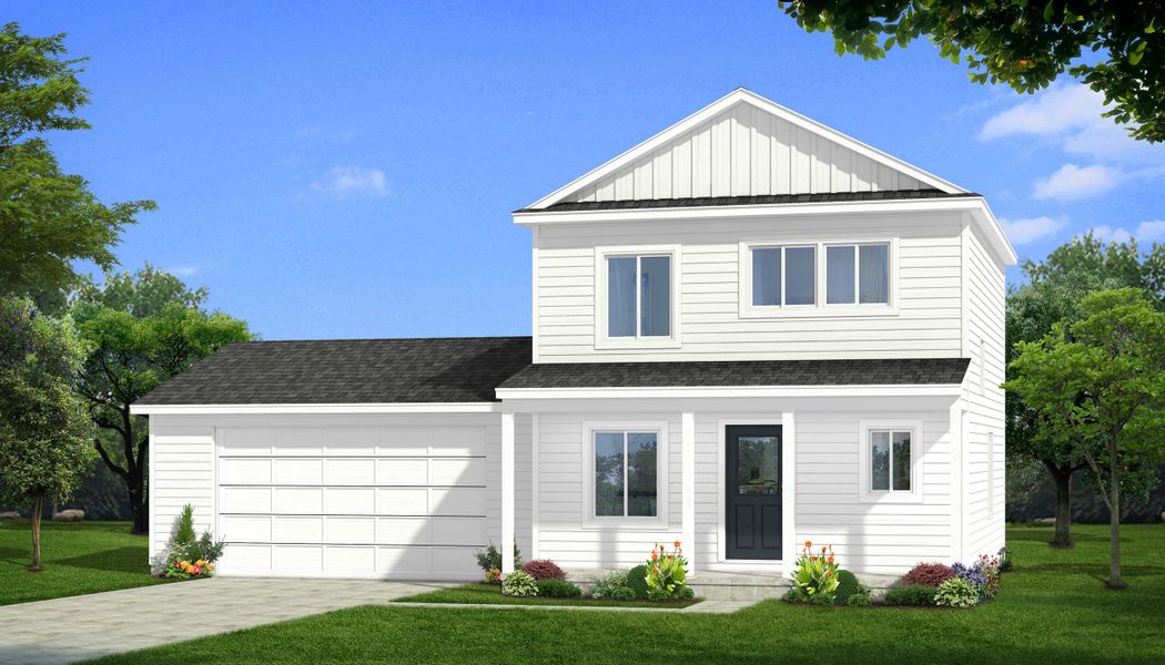 Representative exterior photo of a completed home built from the The Hartwell by Norfolk Homes in Individual Homes - Jackson County, Jackson, MI (Image 28).