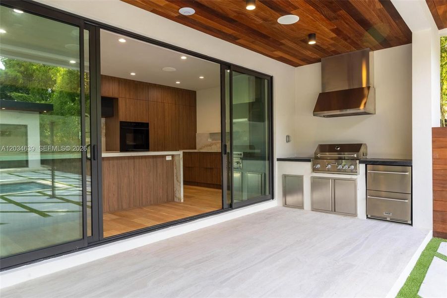 Exterior details and patio area of a home in , Miami (Image 38). Exterior details and patio area of a home in , Miami (Image 38).