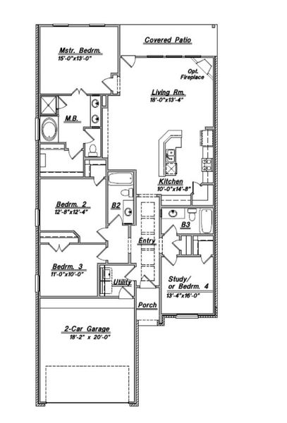 2D floor plan layout for the Floor Plan 1759 by Colina Homes in Grand Magnolia, Magnolia, TX (Image 4). 2D floor plan layout for the Floor Plan 1759 by Colina Homes in Grand Magnolia, Magnolia, TX (Image 4).