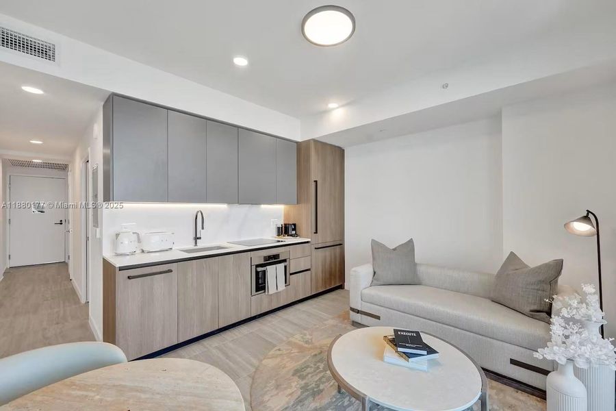 Furnished interior view inside a new home in , Miami Beach (Image 11). Furnished interior view inside a new home in , Miami Beach (Image 11).