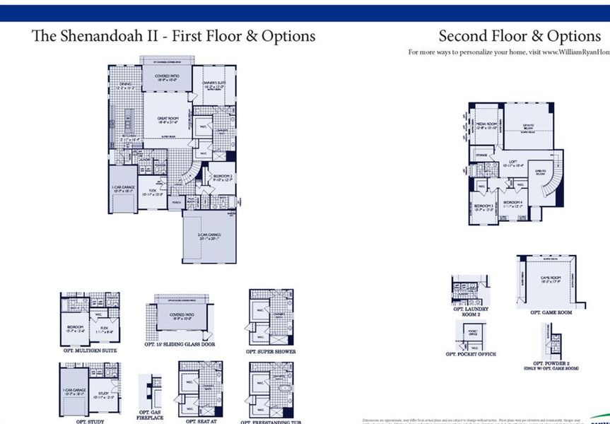 The Shenandoah II Floorplan Options