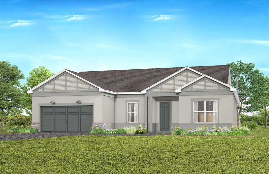 Representative exterior photo of a completed home built from the Stardom by Del Webb in Del Webb Lakehaven, Clermont, FL (Image 16).