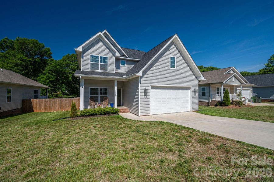 Front exterior of a new home in , Shelby, NC, highlighting curb appeal (Image 24).