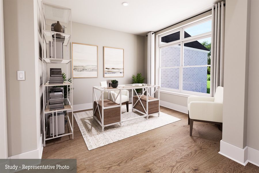 Representative furnished interior of a home built from the The Delgado by David Weekley Homes in Briarley, Montgomery (Image 5). Representative furnished interior of a home built from the The Delgado by David Weekley Homes in Briarley, Montgomery (Image 5).