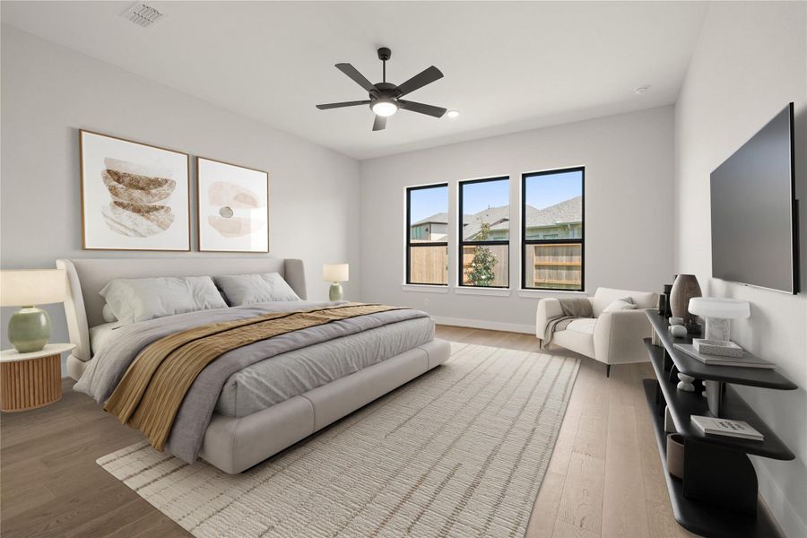 Furnished interior view inside a new home in Legacy Prairie at Katy Court 60', Katy (Image 7).
