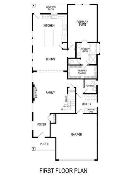 2D floor plan layout for the Ellis F by First Texas Homes in The Villages of Hurricane Creek, Anna, TX (Image 5).