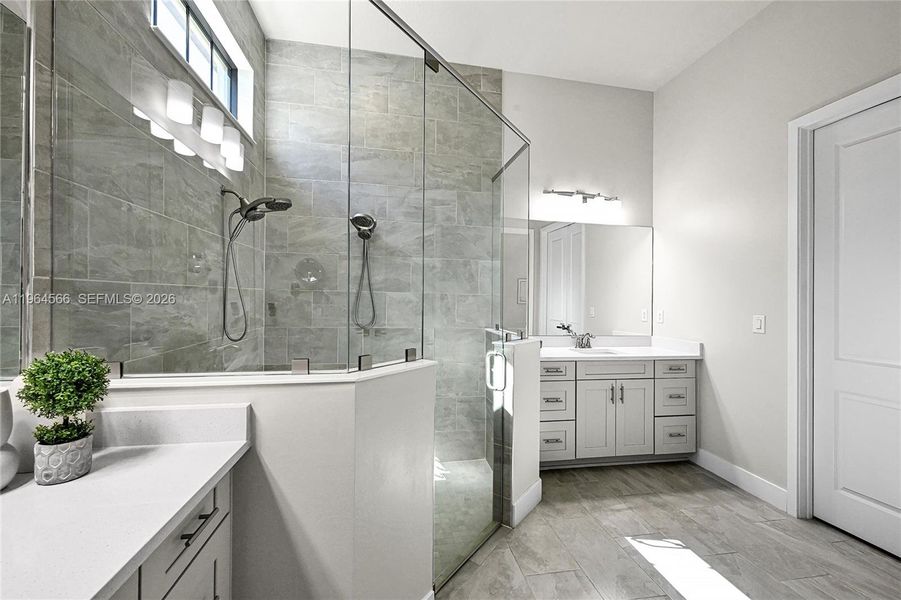 Furnished interior view inside a new home in , Parkland (Image 14).