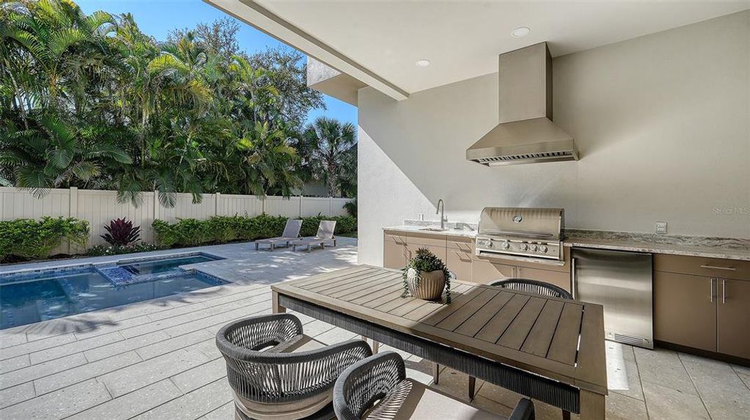 Exterior details and patio area of a home in , Sarasota (Image 31).
