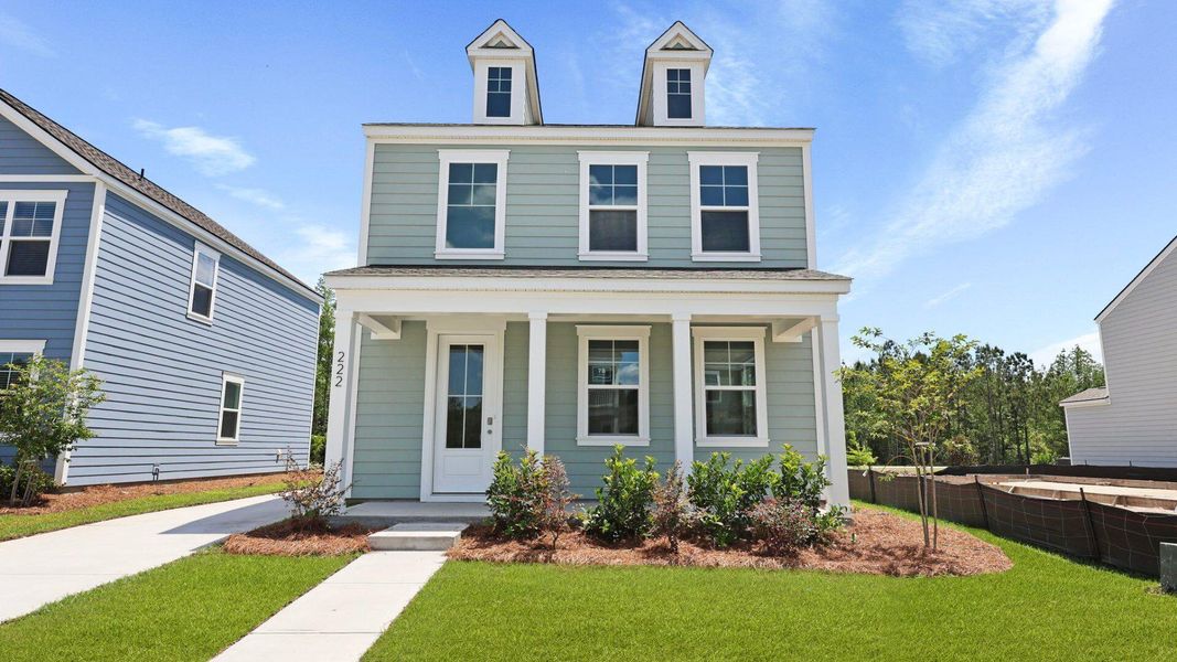 Front exterior of a new home in Sheep Island, Summerville, SC, highlighting curb appeal (Image 21).
