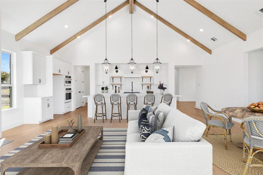 Furnished interior view inside a new home in Kreymer at the Park, Wylie (Image 26). Furnished interior view inside a new home in Kreymer at the Park, Wylie (Image 26).