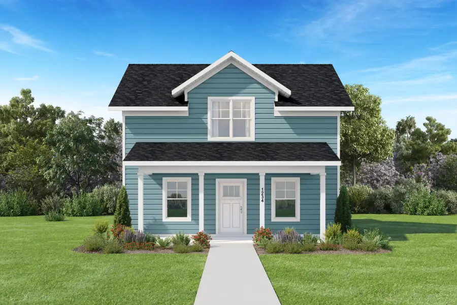 Front exterior of a new home in Pinnix Loop, Burlington, NC, highlighting curb appeal (Image 1). Front exterior of a new home in Pinnix Loop, Burlington, NC, highlighting curb appeal (Image 1).