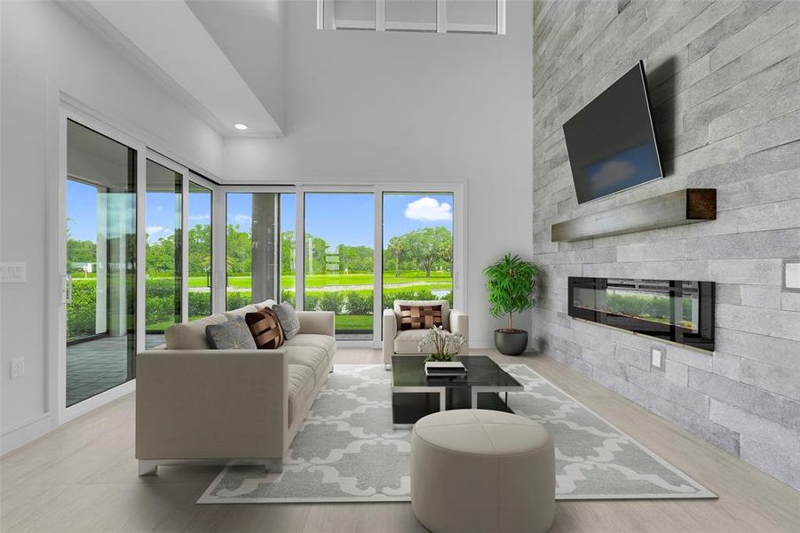 Furnished interior view inside a new home in Hampton Green at Providence, Davenport (Image 9).