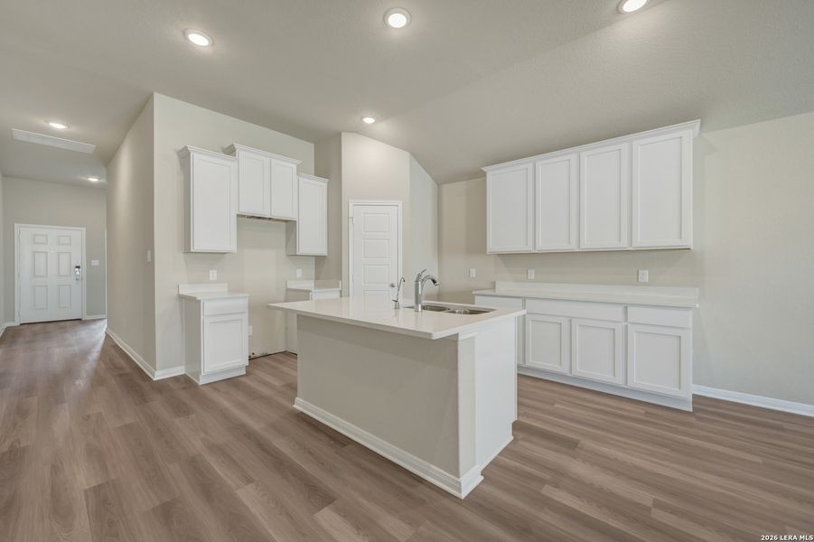 Furnished interior view inside a new home in Hunters Ranch, San Antonio (Image 6).