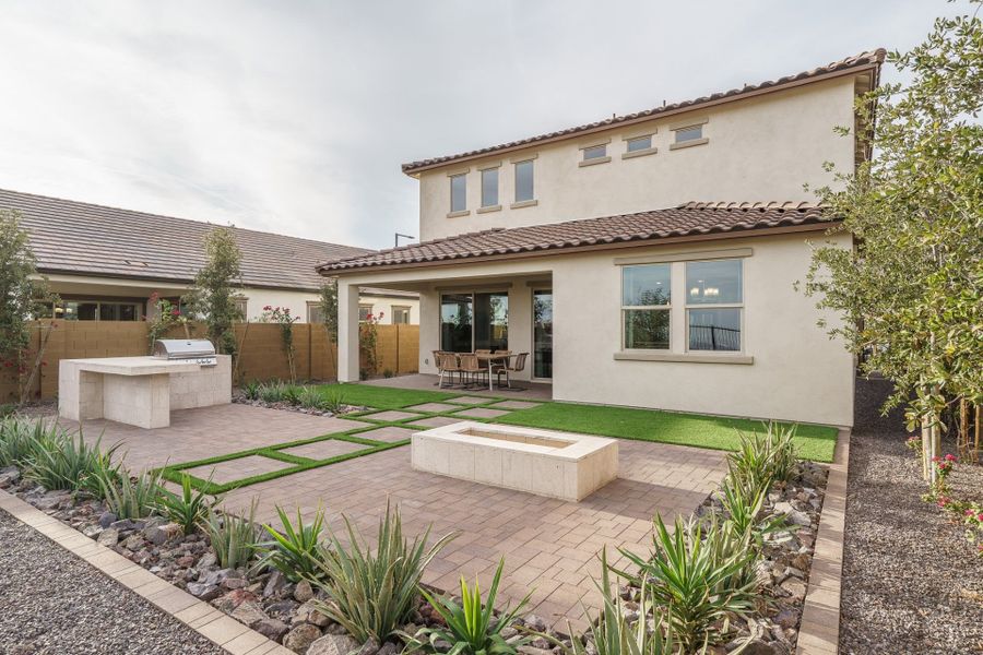 Exterior details and patio area of a home in The Ridge at Sienna Hills, Buckeye (Image 3).