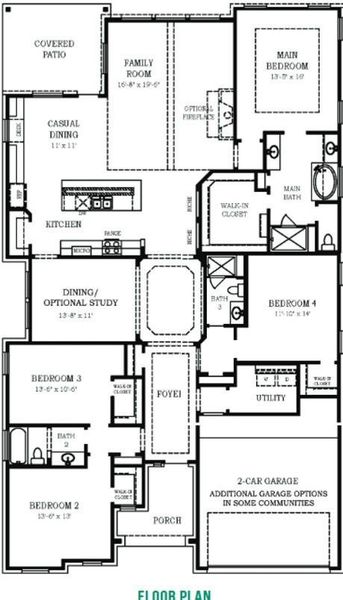 2D floor plan layout of this home in Artavia, Conroe, TX (Image 2).