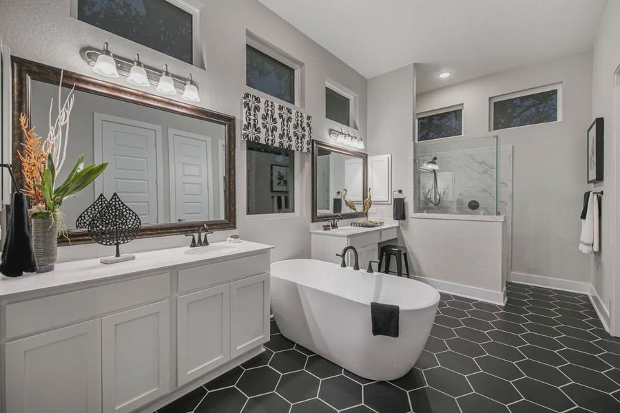 Representative furnished interior of a home built from the Raven by Chesmar Homes in Potranco Oaks 100's, Castroville (Image 14).