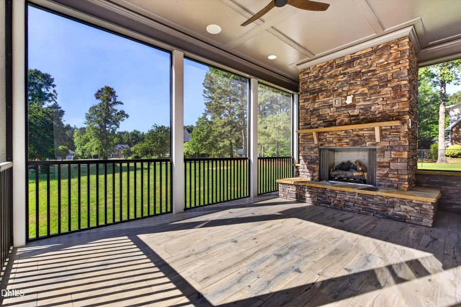 outdoor fireplace