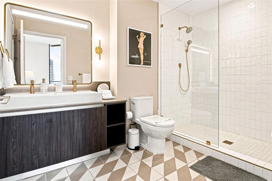 Furnished interior view inside a new home in , Miami (Image 11).