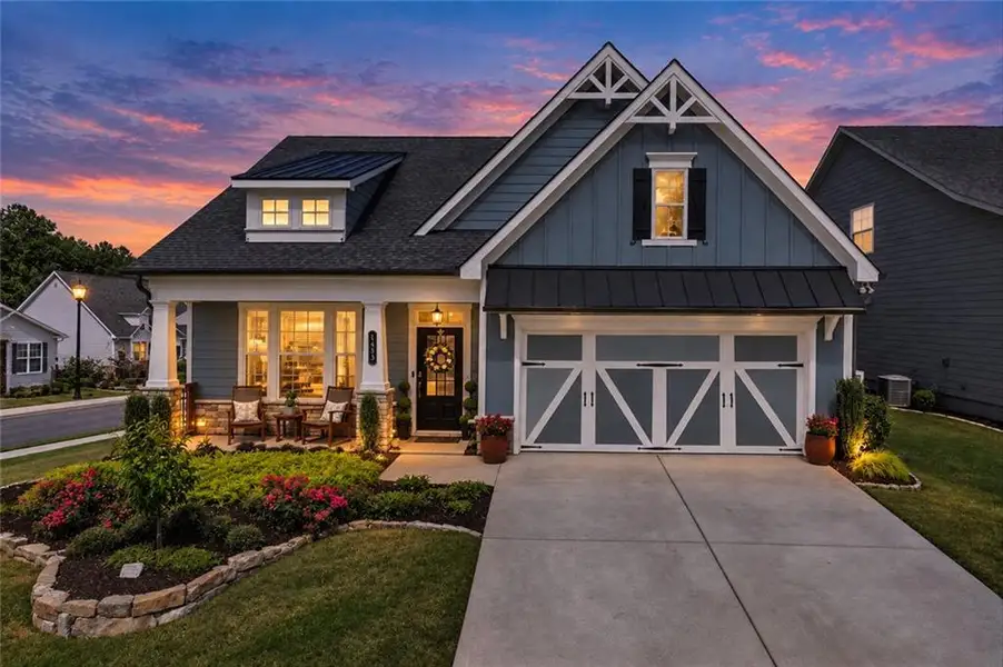 Front exterior of a new home in , Canton, GA, highlighting curb appeal (Image 26).