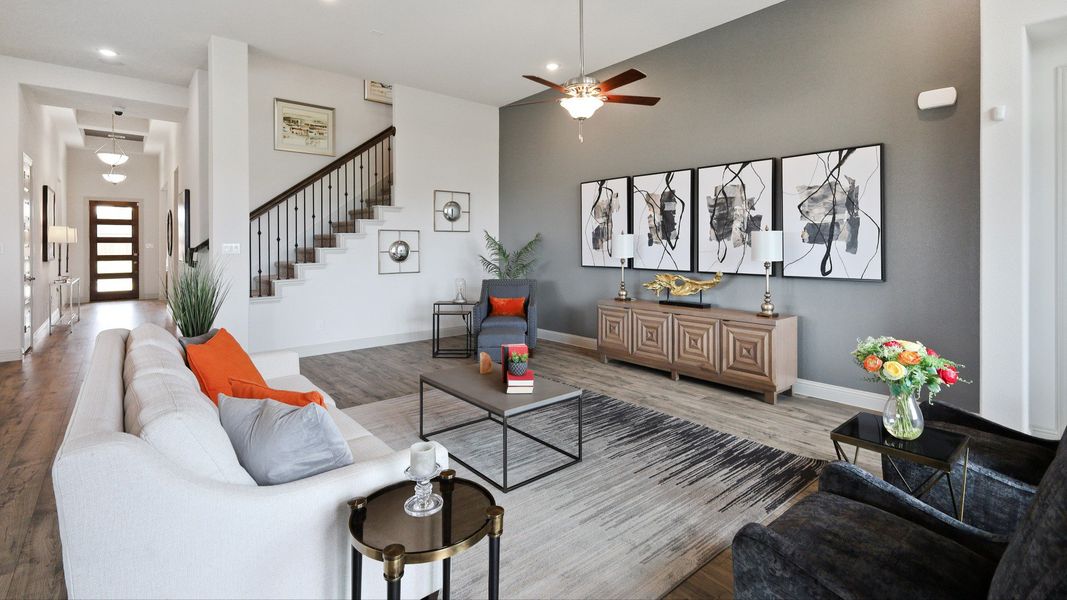 Model home photos of similar floorplans, not pictures of actual home.