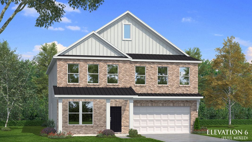Representative exterior photo of a completed home built from the Brier Creek by DRB Homes in Weavers Pointe, Zebulon, NC (Image 24).