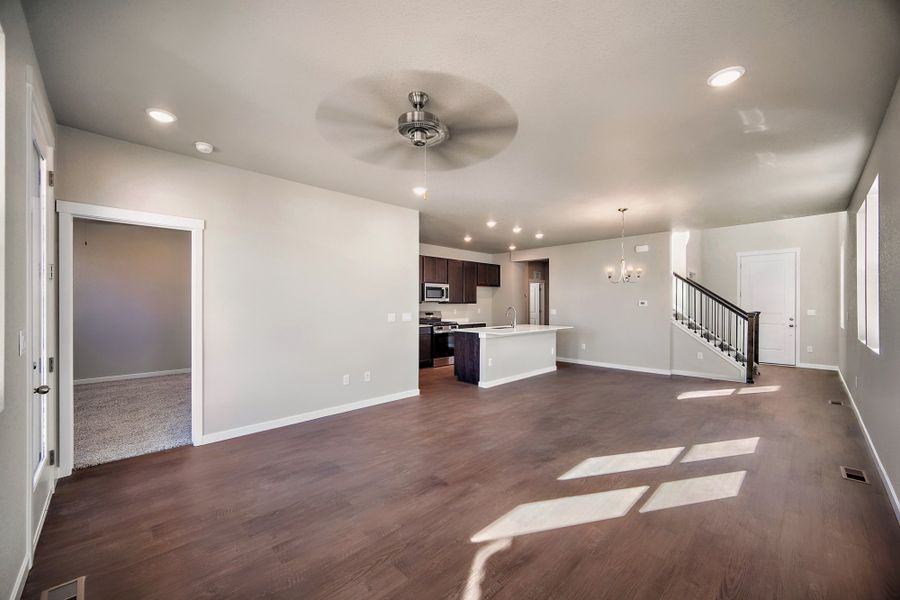 Spacious, unfurnished interior of a new home in Ridge at Lorson Ranch, Colorado Springs (Image 23).