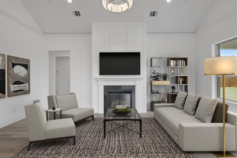 Furnished interior view inside a new home in Kreymer at the Park, Wylie (Image 13).