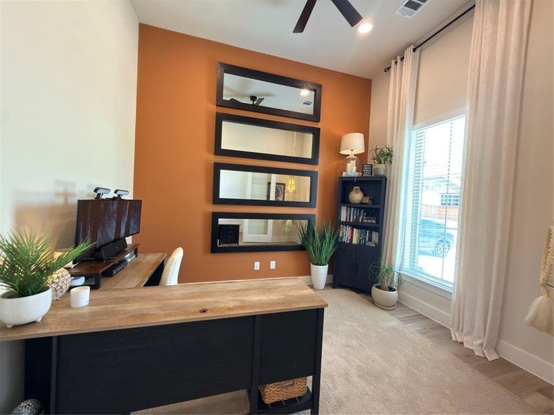 Office off Entry with Glass Doors