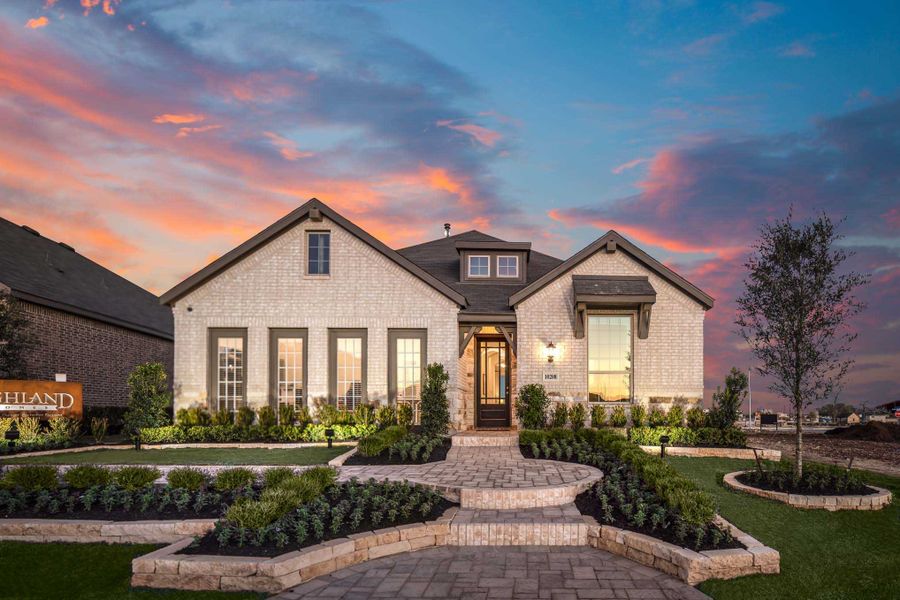 Front exterior of a new home in Davis Ranch, San Antonio, TX, highlighting curb appeal (Image 1). Front exterior of a new home in Davis Ranch, San Antonio, TX, highlighting curb appeal (Image 1).