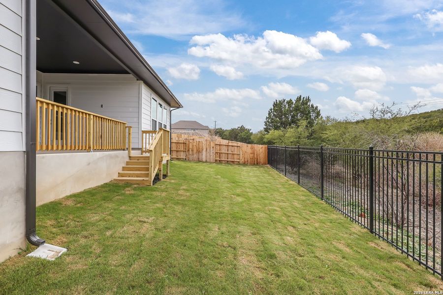 Exterior details and patio area of a home in Homestead, Schertz (Image 4). Exterior details and patio area of a home in Homestead, Schertz (Image 4).