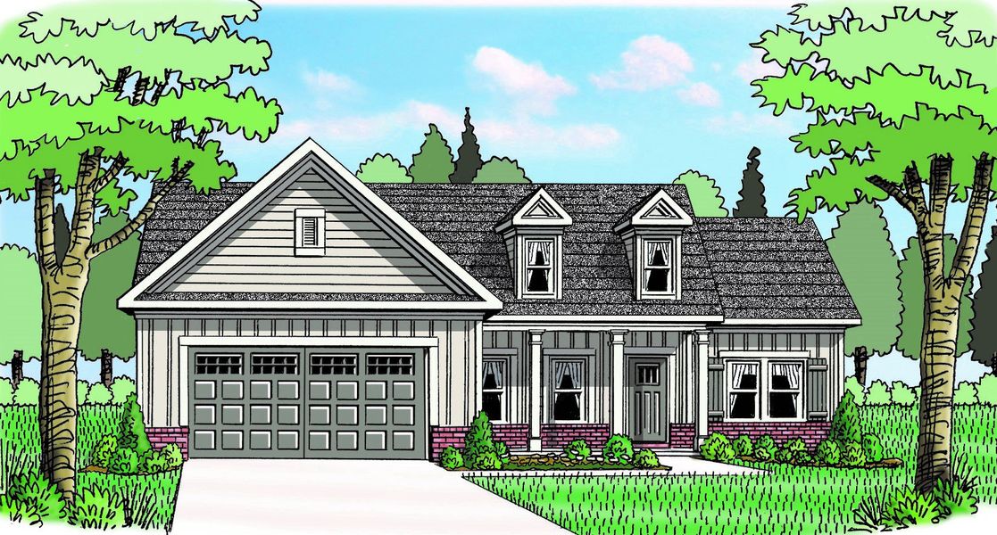 Representative rendering of the exterior for the (GA)The Ava | Front Entry by Reliant Homes (Image 3).