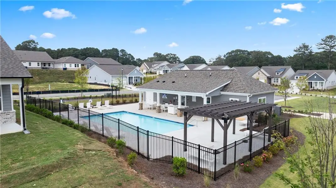 Exterior details and patio area of a home in Kelly Preserve, Loganville (Image 3). Exterior details and patio area of a home in Kelly Preserve, Loganville (Image 3).