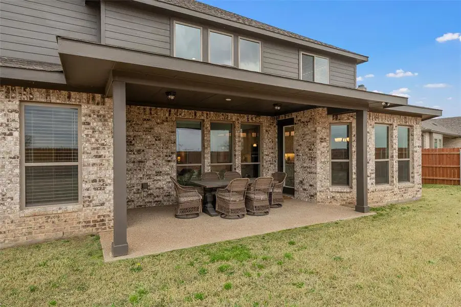 Exterior details and patio area of a home in , Waco (Image 3).