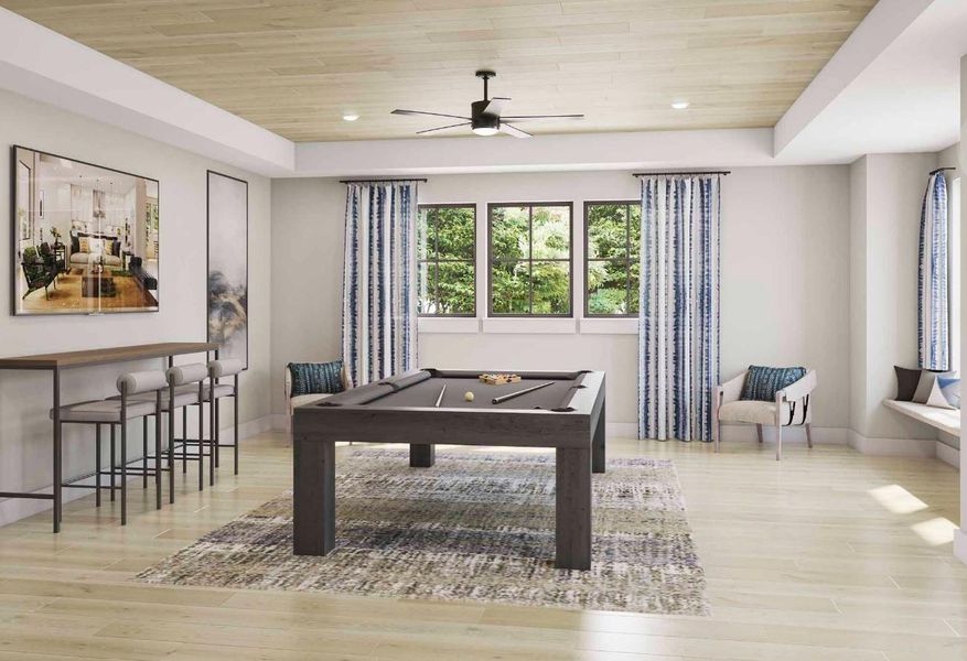 Furnished interior view inside a new home in Sienna 80′, Missouri City (Image 9).