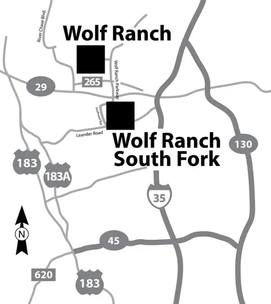 2D floor plan layout of this home in Wolf Ranch South Fork, Georgetown, TX (Image 5).