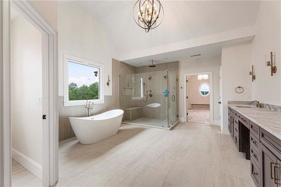 Furnished interior view inside a new home in , Suwanee (Image 26).