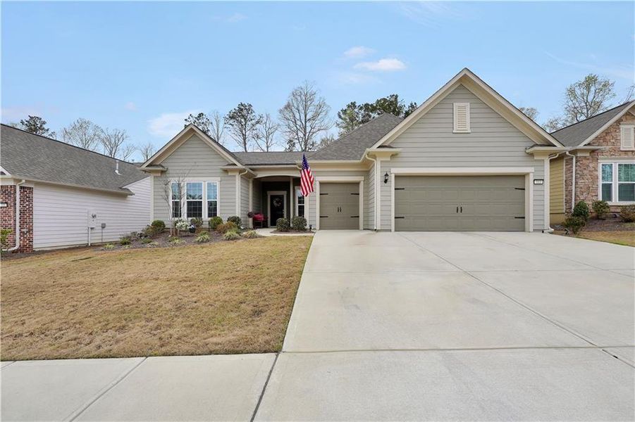 Front exterior of a new home in , Griffin, GA, highlighting curb appeal (Image 20).